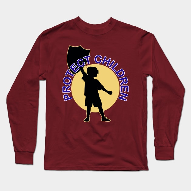 Protect Kids Long Sleeve T-Shirt by RetroColors